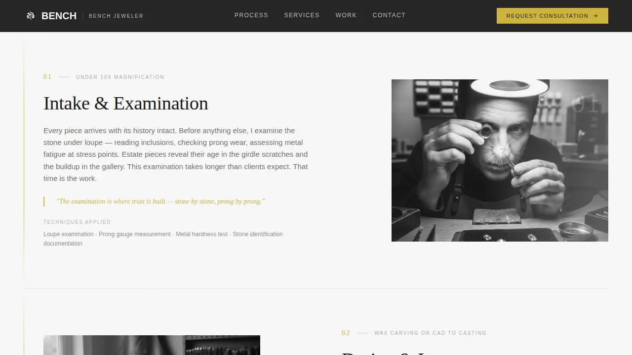Jeweler & Bench Worker Blog Website Template