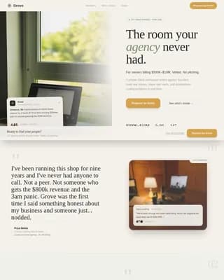 Grove — Premium Agency Network Landing Page Template