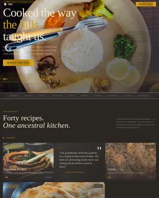 Dal — Himalayan Restaurant Landing Page Template