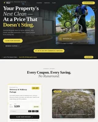 Pressure Washer Marketing Booking Website Template