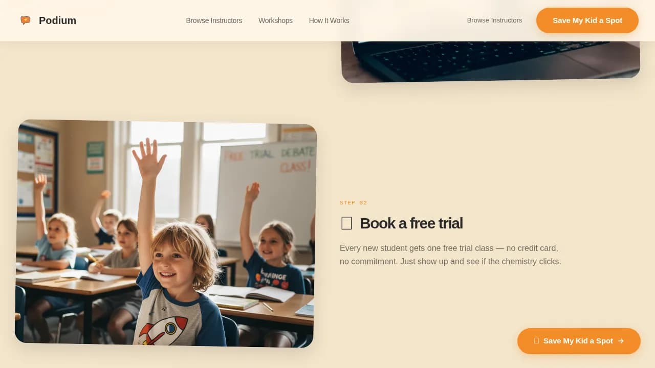 Amplify — Curated Debate Instructor Landing Page Template