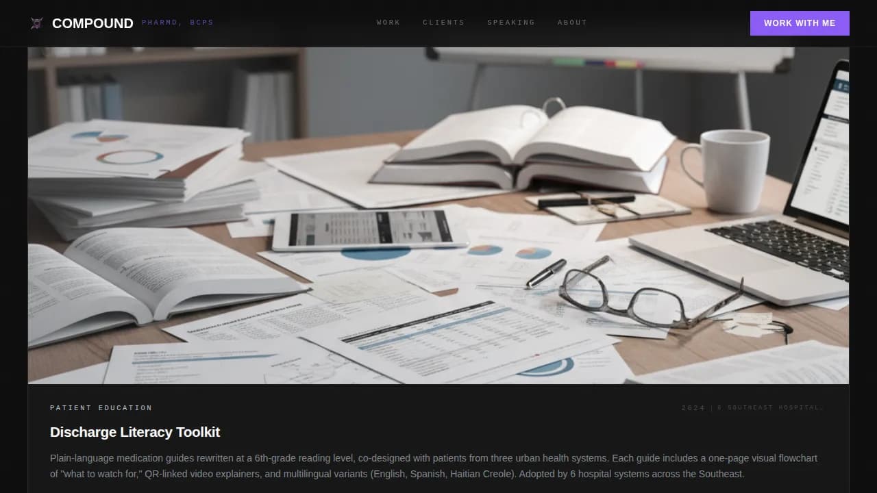 Pharmacist Profile Directory Website Template