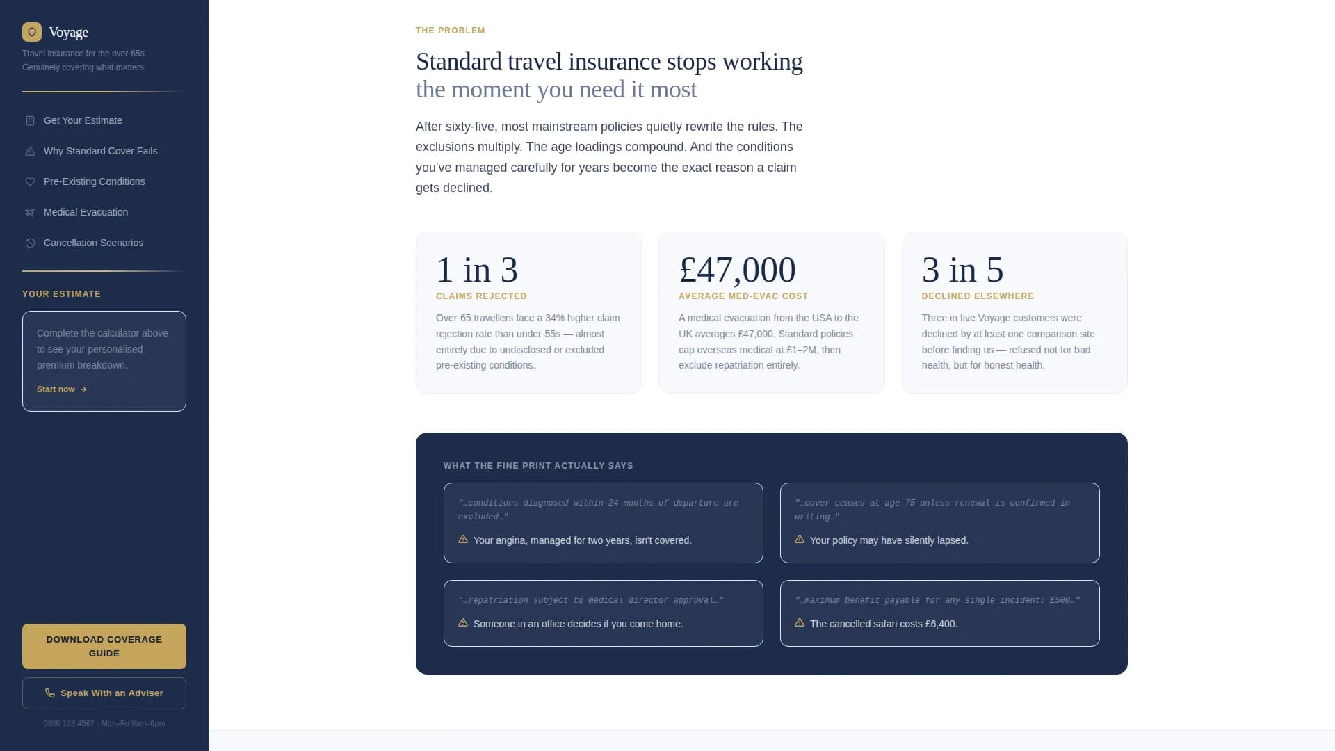 Wanderlust — Premium Travel Protection Landing Page Template