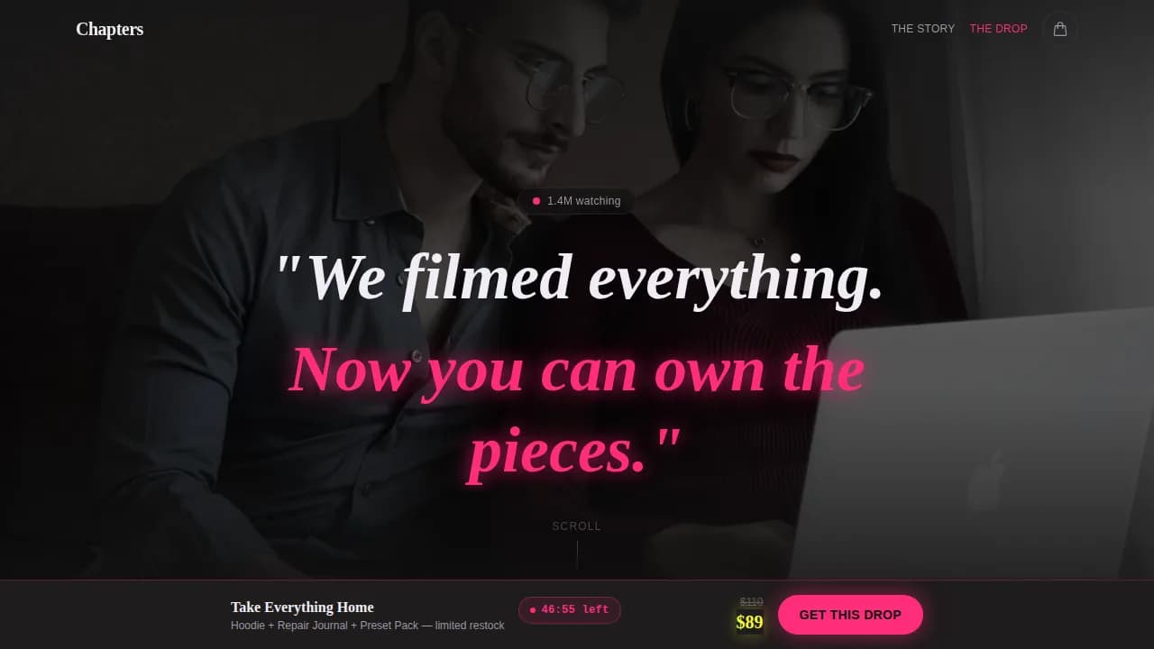 Vlog — Authentic Couple Content Landing Page Template