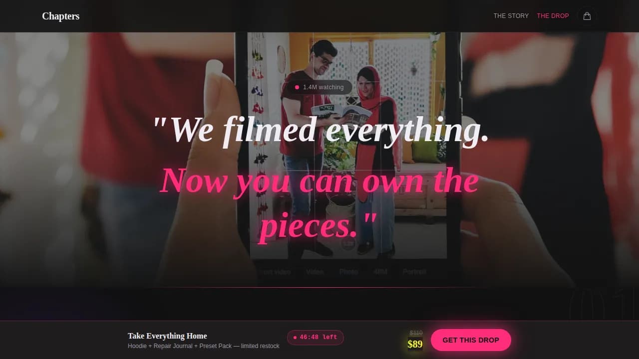 Vlog — Authentic Couple Content Landing Page Template