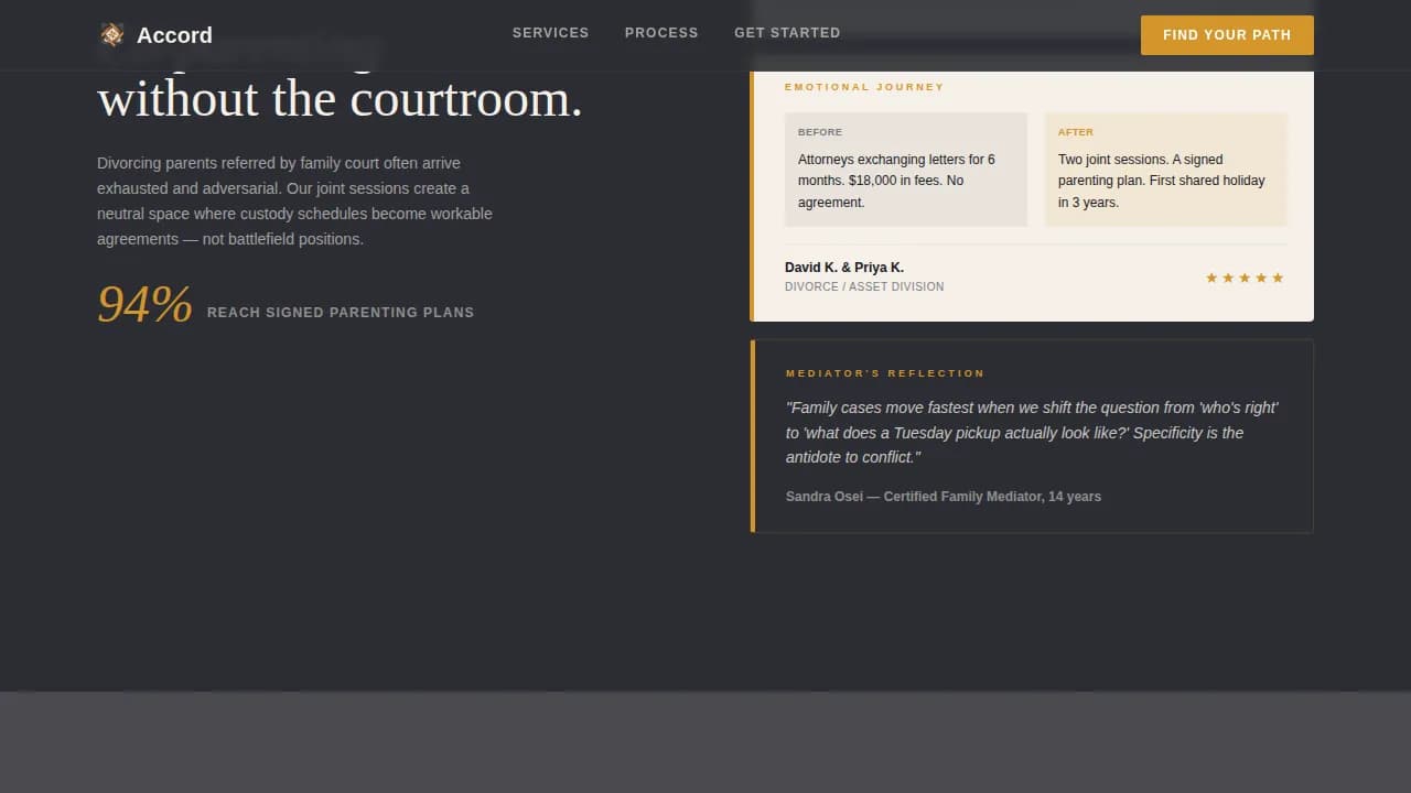 Bridge — Collaborative Conflict Resolution Landing Page Template