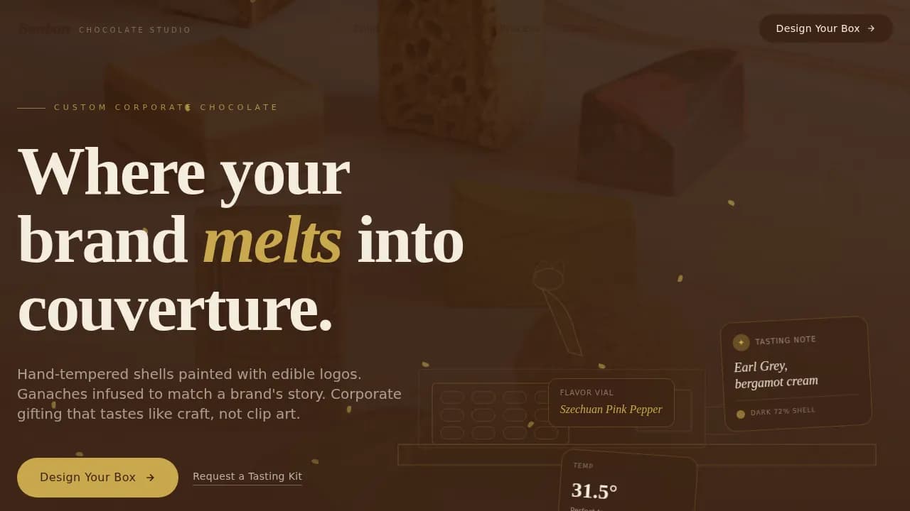 Chocolate & Confectionery Professional Website Template