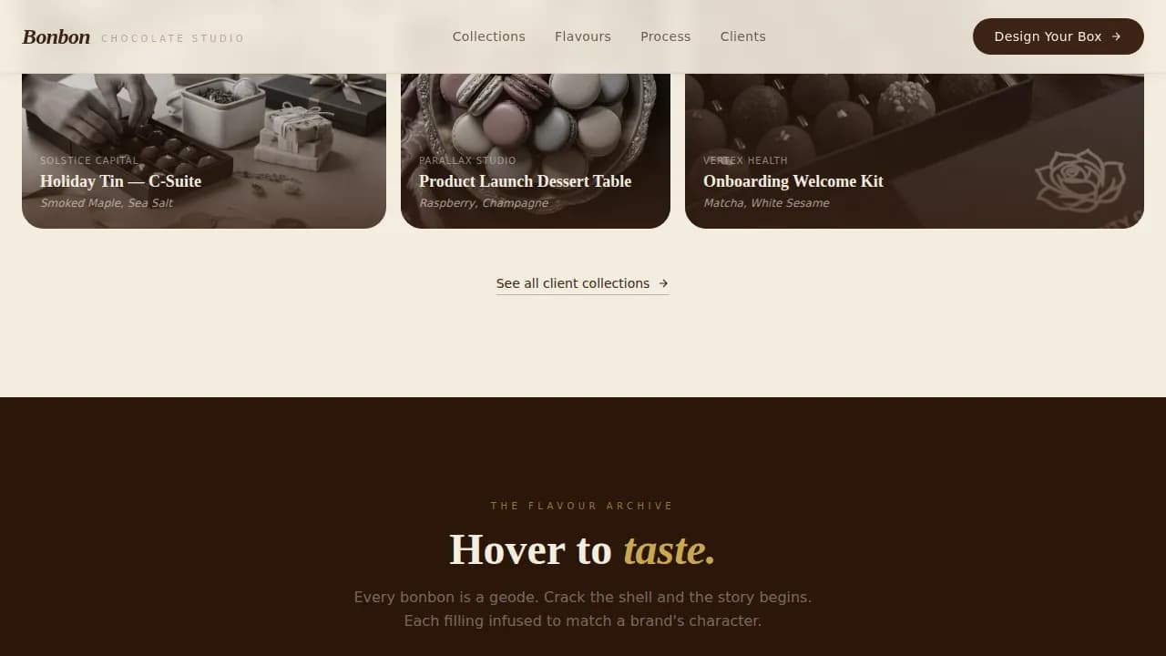 Chocolate & Confectionery Professional Website Template