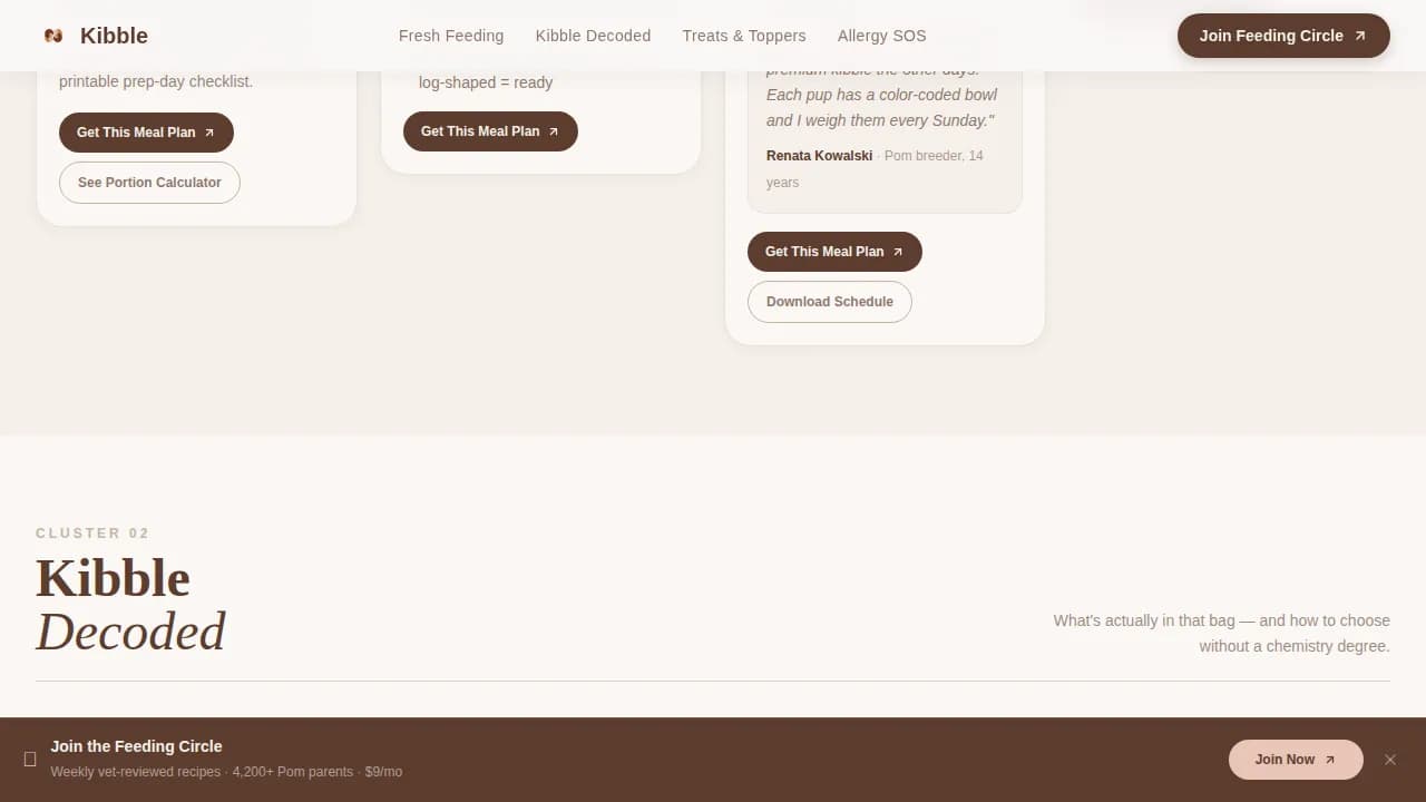 Pomeranian Blog Website Template