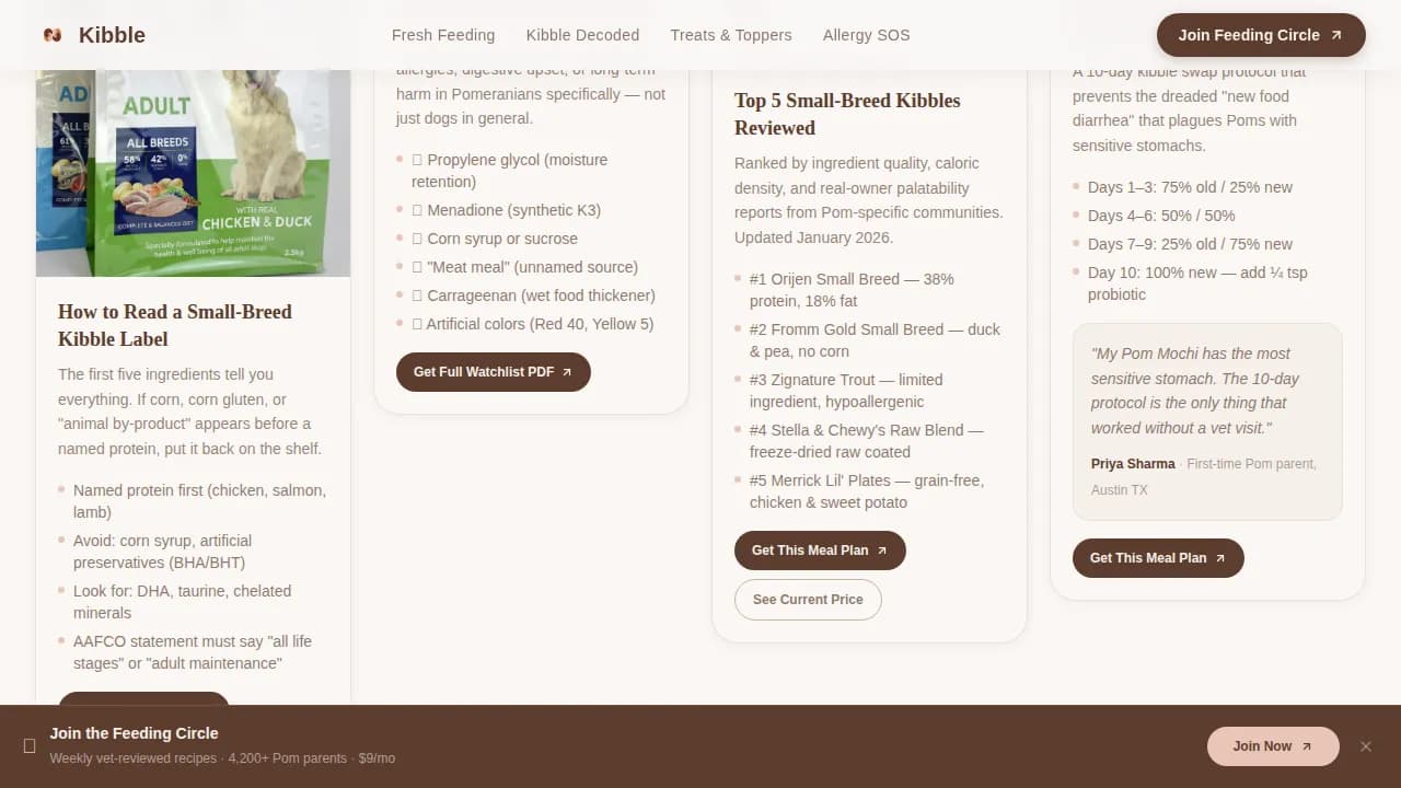 Pomeranian Blog Website Template