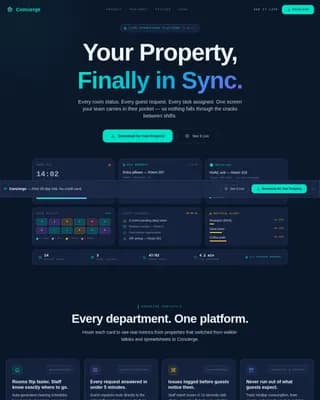 Hospitality Software Maintenance Website Template