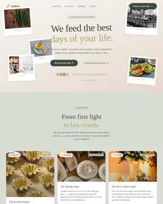Garden Wedding Booking Website Template