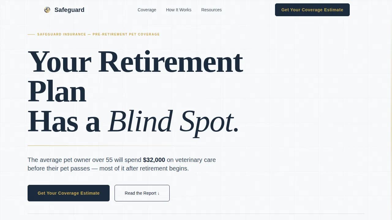 Pre-Retiree Insurance Reviews Website Template