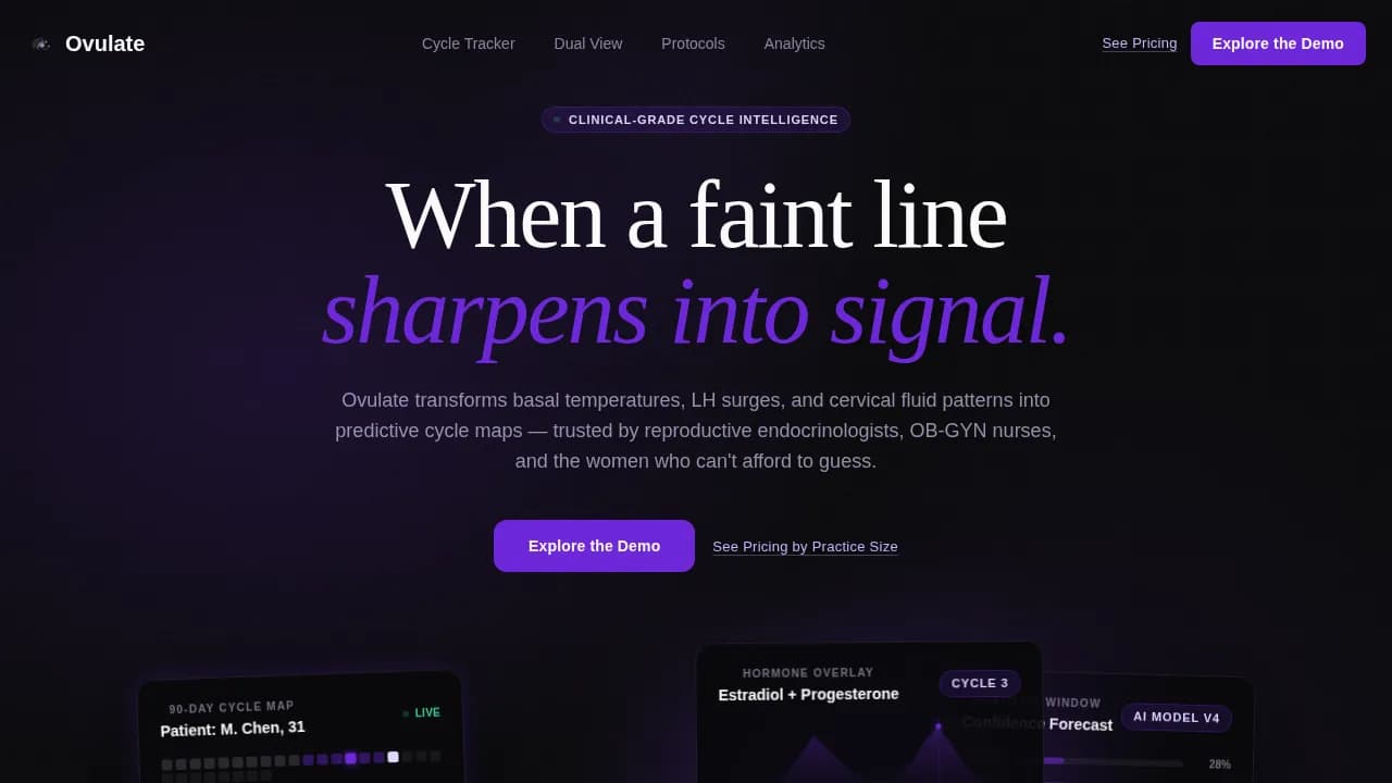 Fertility Vertical SaaS Professional Website Template