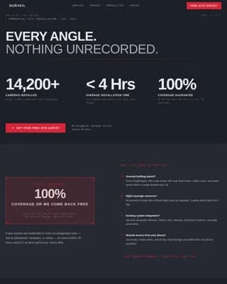 Surveil - Precision CCTV Installation Landing Page Template
