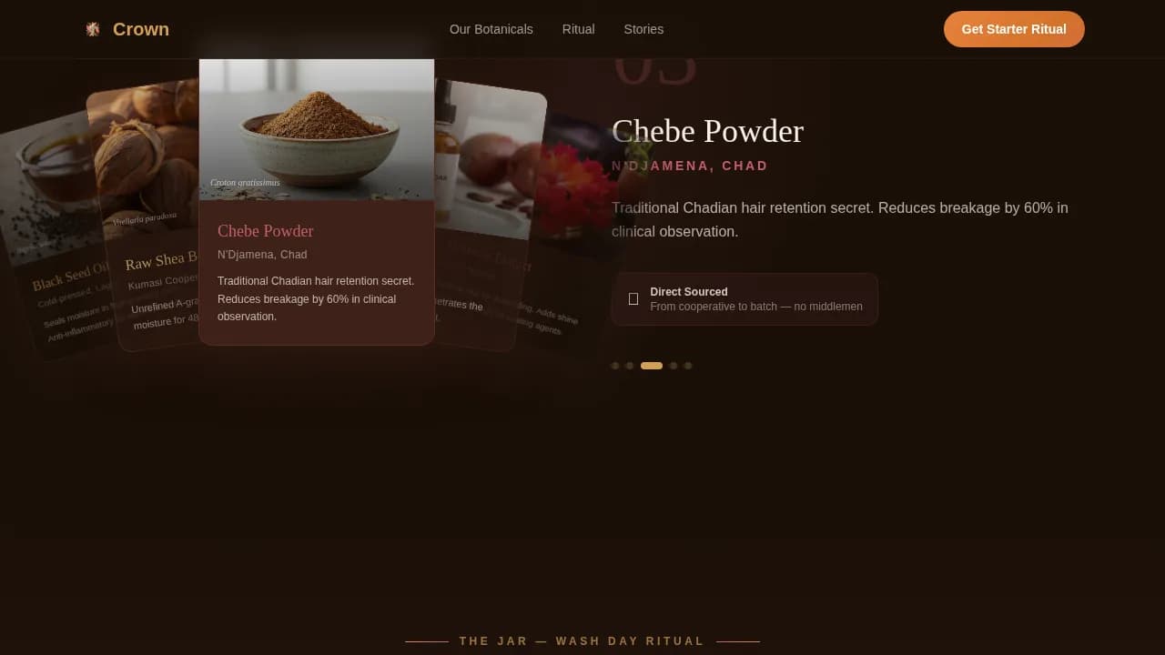 Crown — Premium Textured Hair Care Landing Page Template