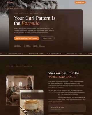 Crown — Premium Textured Hair Care Landing Page Template