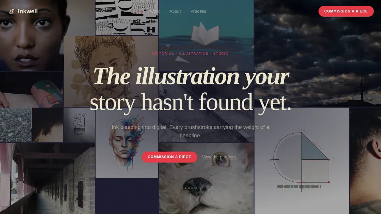 Illustration & Art Portfolio Reviews Website Template