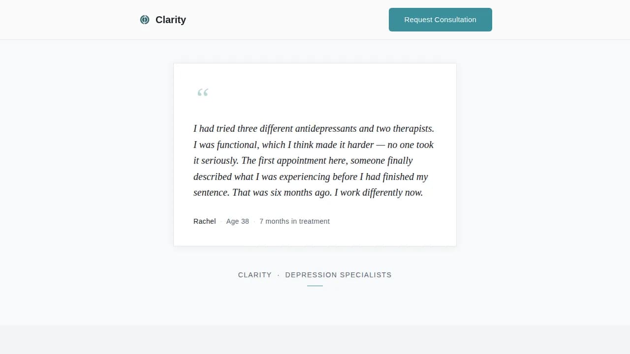 Depression Care Professional Website Template