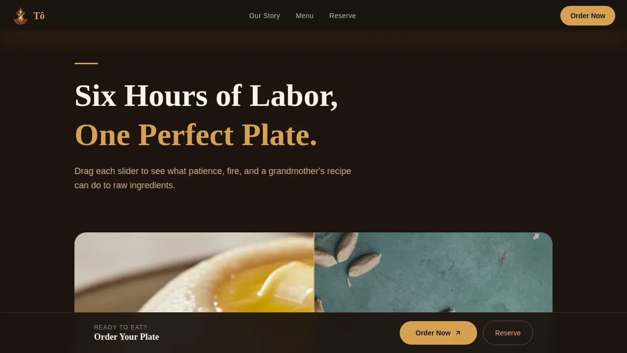 Amara — Authentic West African Cuisine Landing Page Template