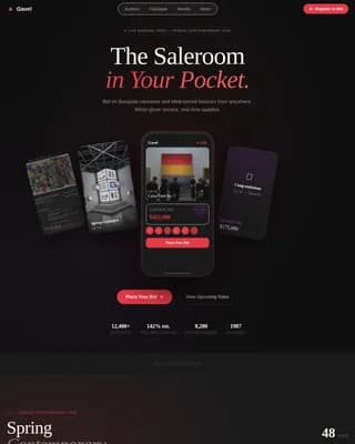 Gavel - Premium Fine Art Auction House Landing Page Template