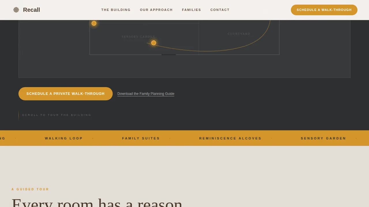 Sanctuary — Expert Memory Care Landing Page Template