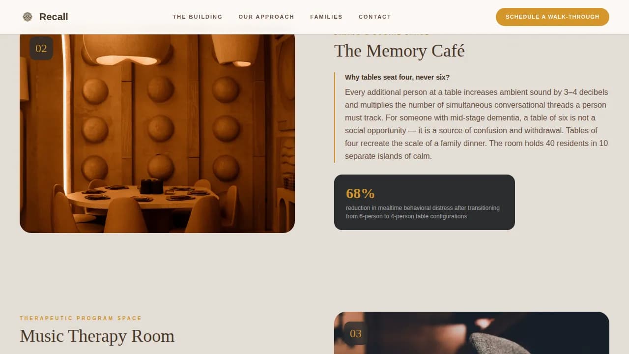 Sanctuary — Expert Memory Care Landing Page Template
