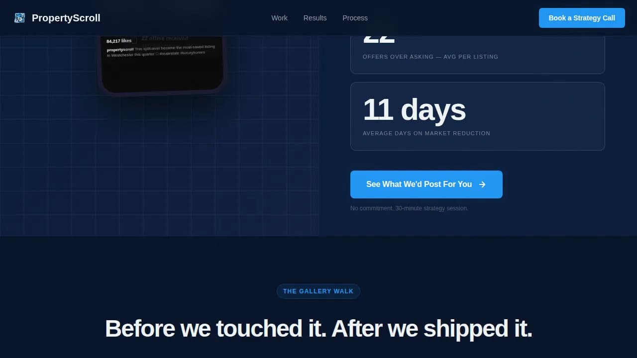 Scroll — Dynamic Real Estate Content Strategy Landing Page Template