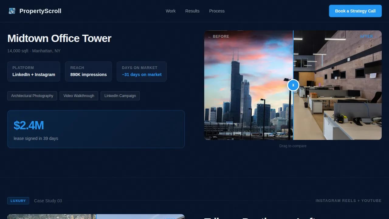Scroll — Dynamic Real Estate Content Strategy Landing Page Template