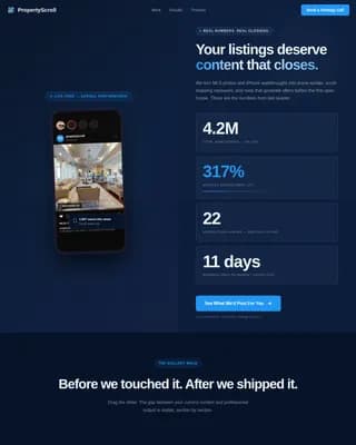 Scroll — Dynamic Real Estate Content Strategy Landing Page Template