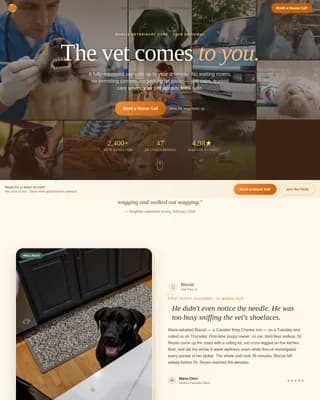 Veterinary Clinic Booking Website Template
