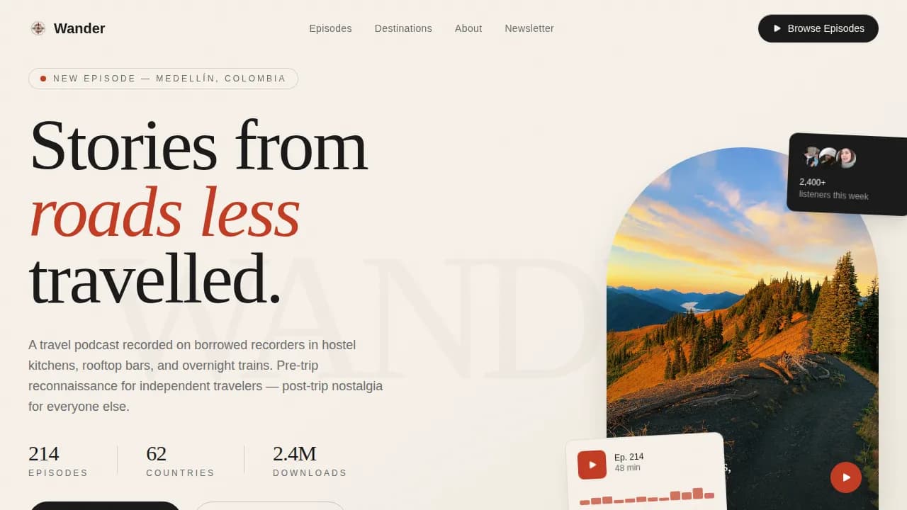 Travel Blog & Media Specialist Blog Website Template