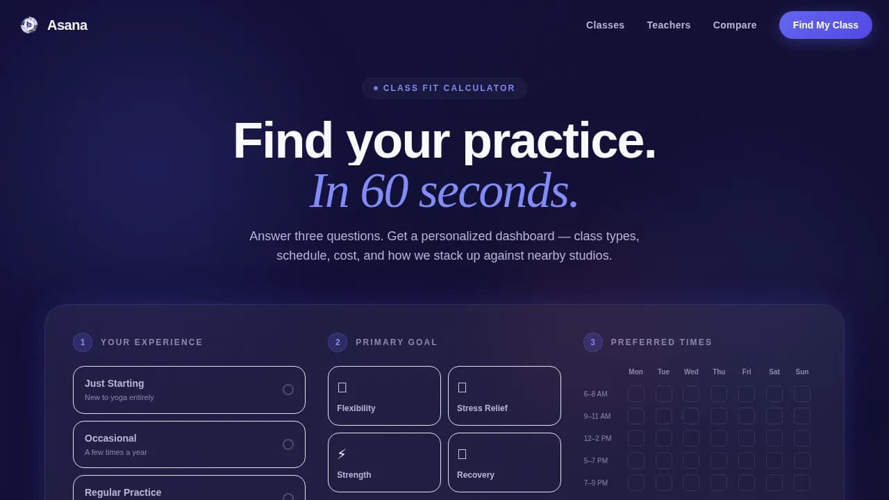 Asana - Smart Studio Comparison Landing Page Template