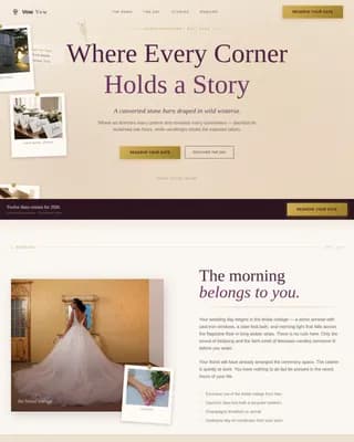 Bohemian Wedding Professional Website Template