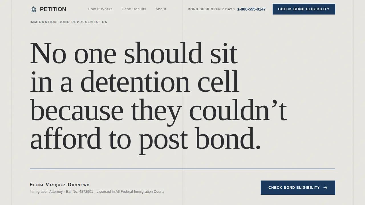 Advocate — Compelling Immigration Law Landing Page Template