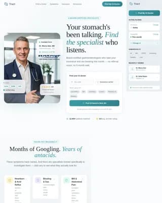 Tract - Find Trusted GI Specialists Directory Landing Page Template