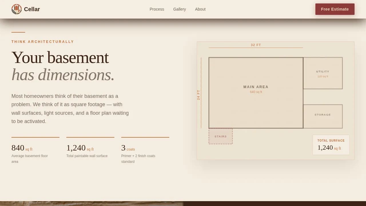 Basement Renovation Professional Website Template