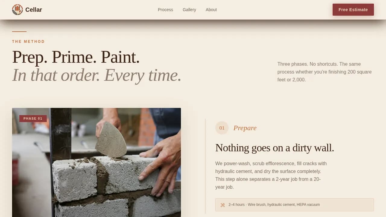 Basement Renovation Professional Website Template