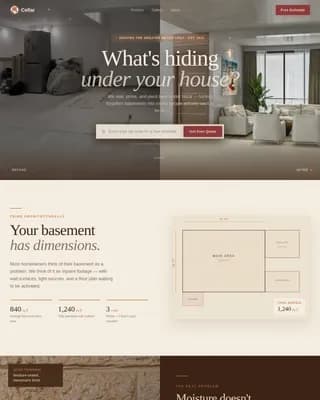 Basement Renovation Professional Website Template
