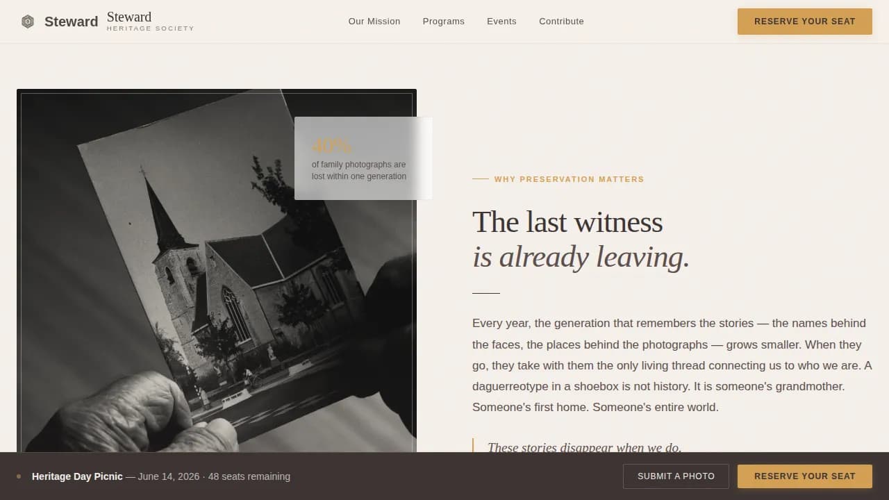 Legacy — Expert Family Archives Landing Page Template