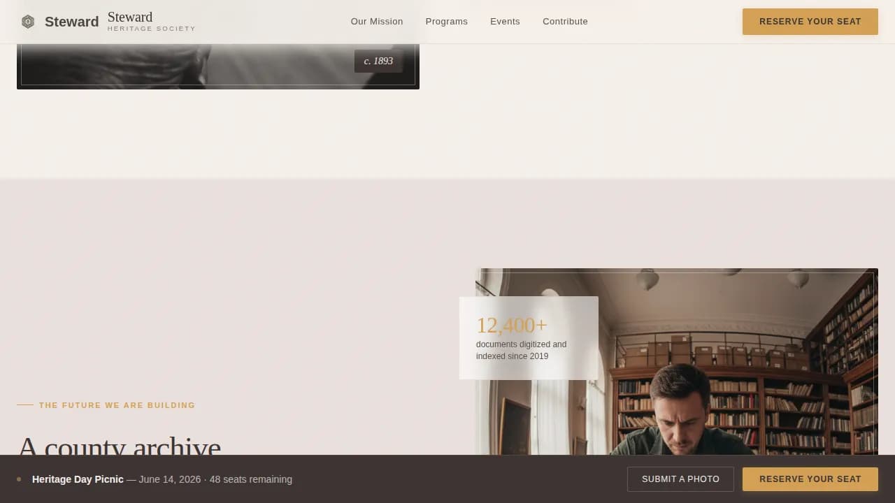 Legacy — Expert Family Archives Landing Page Template