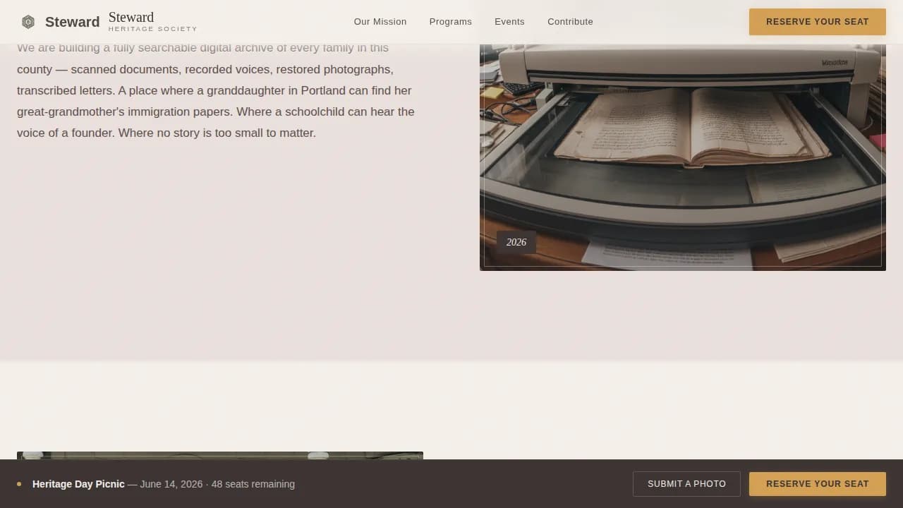 Legacy — Expert Family Archives Landing Page Template