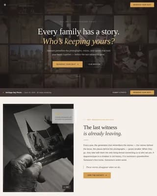 Legacy — Expert Family Archives Landing Page Template
