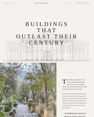 Architrave — Refined Classical Design Landing Page Template