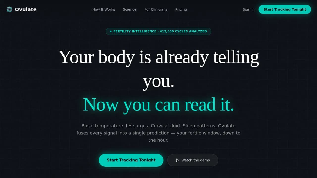 Fertility Vertical SaaS Specialist Professional Website Template