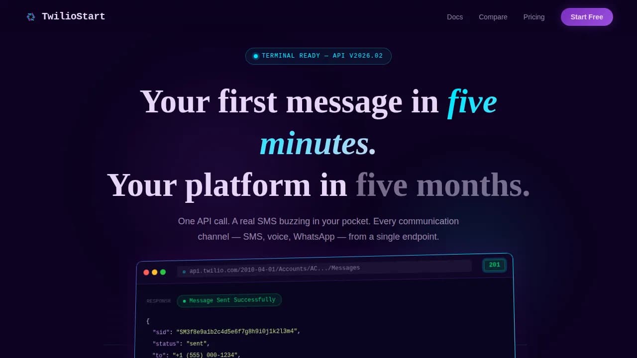 Connect — Powerful Communications API Landing Page Template