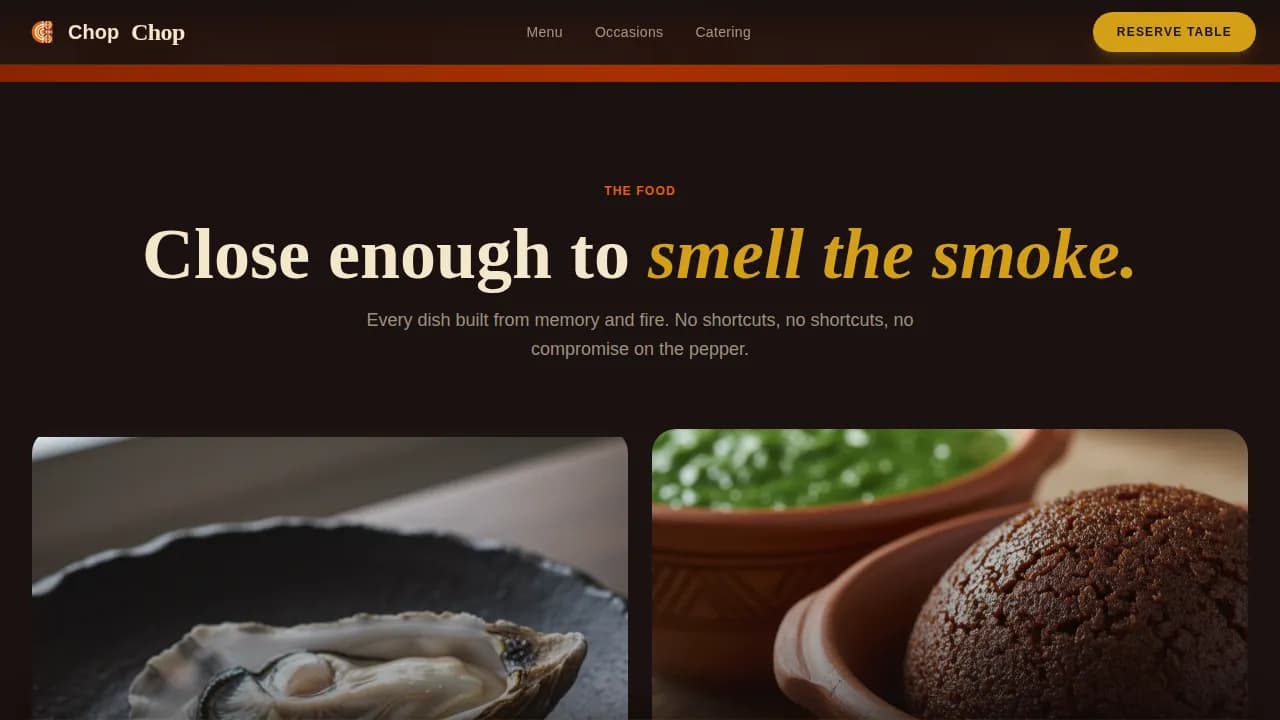 Taste — Vibrant Nigerian Cuisine Landing Page Template