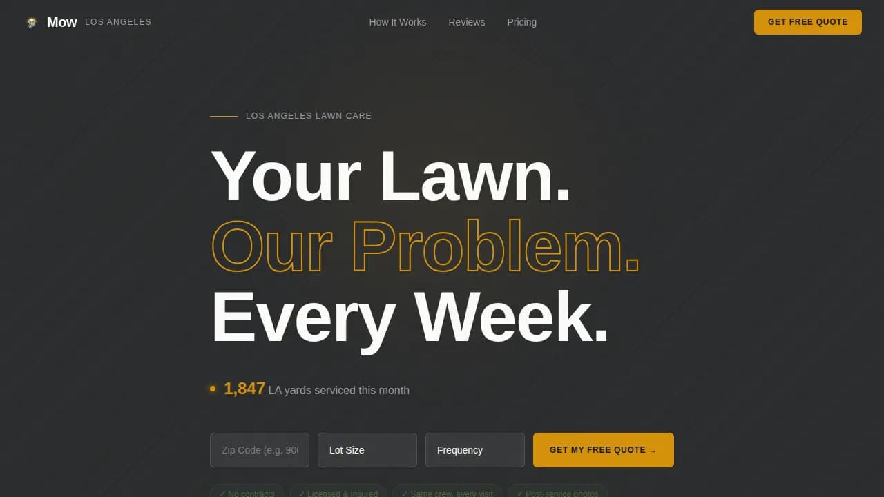 Green — Expert Lawn Maintenance Landing Page Template