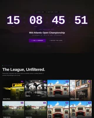 Champion — Elite Tournament Competition Landing Page Template