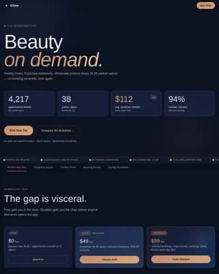Beauty & Salon Digital Presence Cost Calculator Website Template